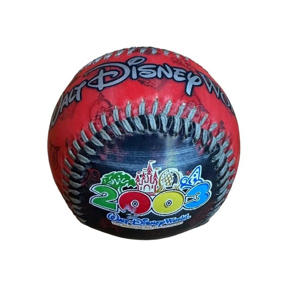 2003 Walt Disney World Red Black Theme Park Hologram Holographic Baseball VTG - Picture 1 of 6
